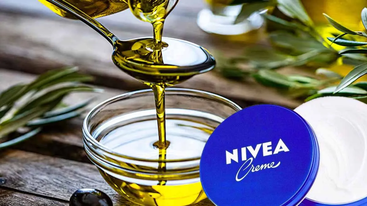 Ein altbewährter Beauty-Trick: Nivea‑Creme mit Olivenöl